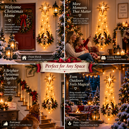 ✨49% OFF Today✨✝️ Bethlehem Star of Faith – Lighted Nativity Wall Decor
