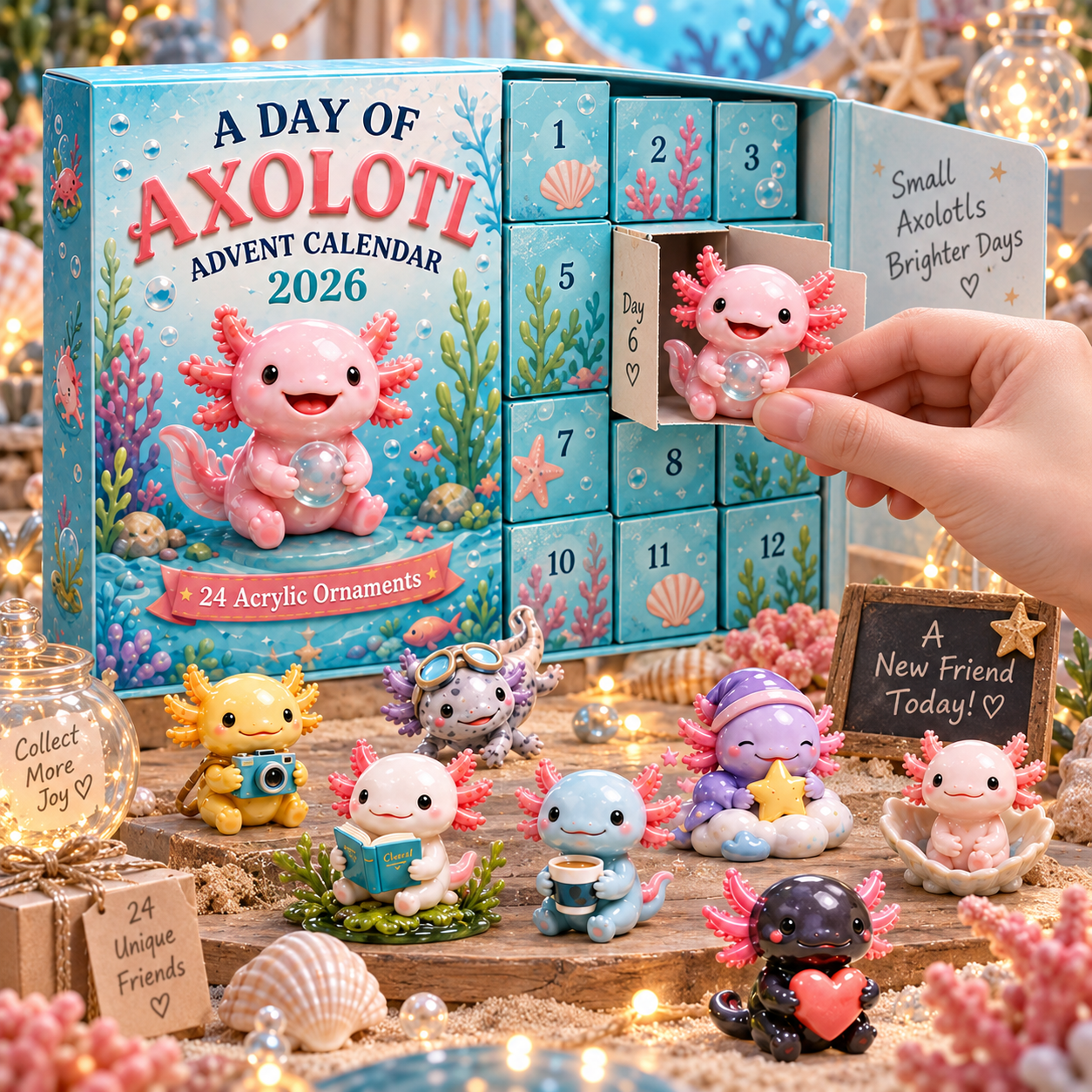 CHRISTMAS KICKOFF 49% OFF - A Day Of Axolotl Advent Calendar 2026