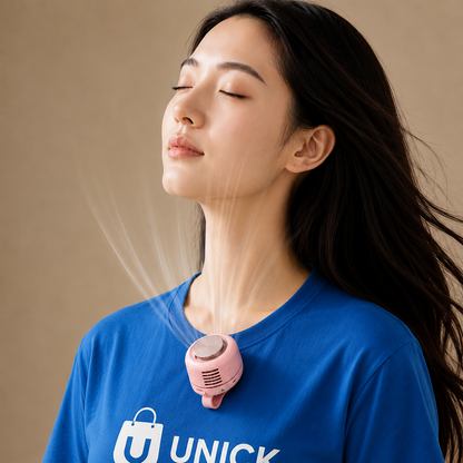 🌬️ Portable Bladeless Clip Fan – USB Rechargeable, 3-Speed Personal Cooling Fan ✨