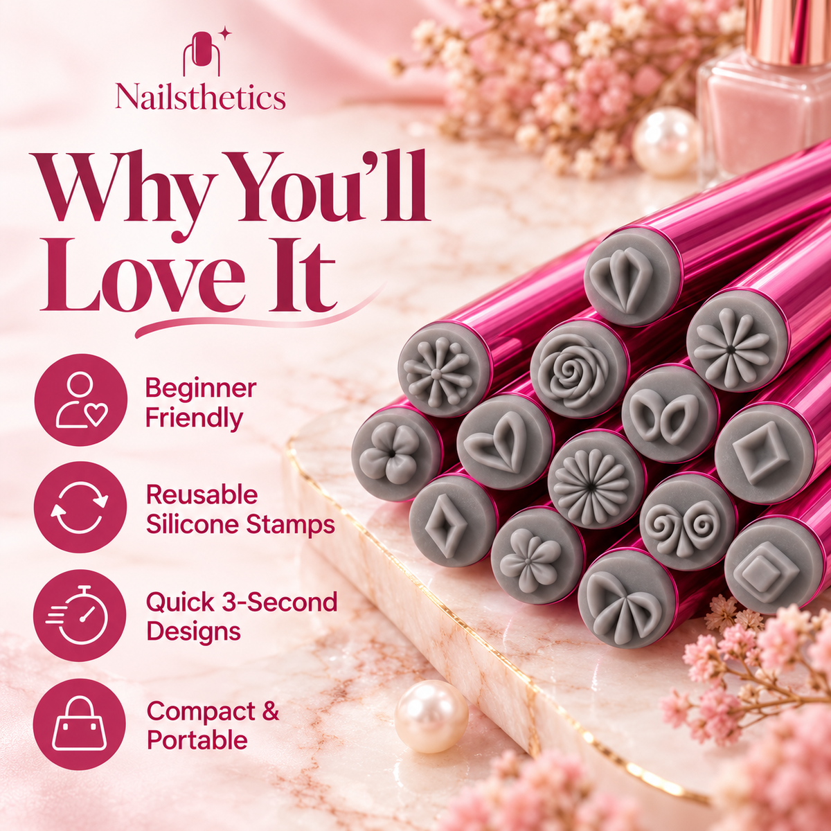 💅✨ Nail Art Stamp Pen – Beautiful Nails Made Easy