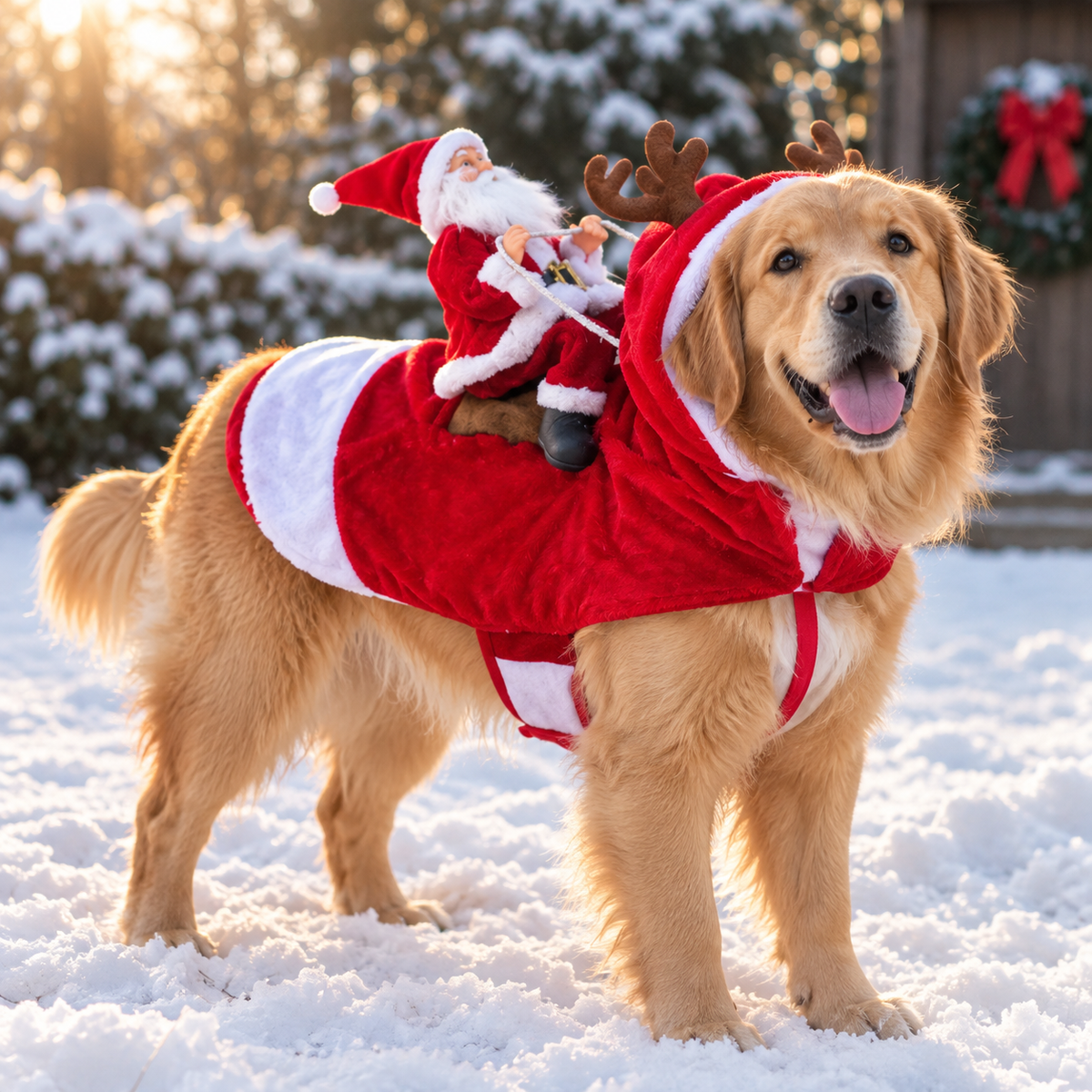 ✨Santa Sleigh Dog Costume