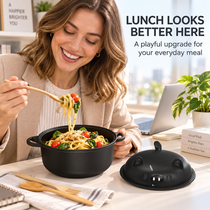 🔥 Complete Kitchenware & Tableware Set with Strainer Lid, Handle, Spoon, Fork & Chopsticks 🍴