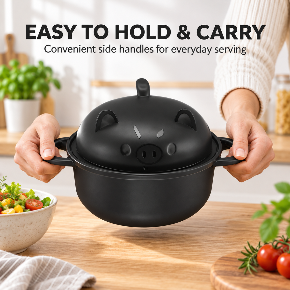 🔥 Complete Kitchenware & Tableware Set with Strainer Lid, Handle, Spoon, Fork & Chopsticks 🍴