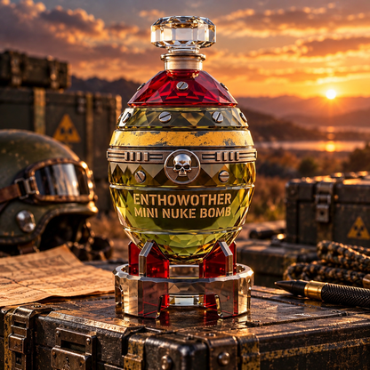 💣️Handcrafted Nuclear Bomb-Shaped Crystal Whiskey Decanter