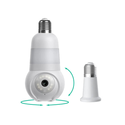 🚨 2K Light Bulb Security Camera – Wireless 360° Home Surveillance System with Night Vision & Two-Way Audio