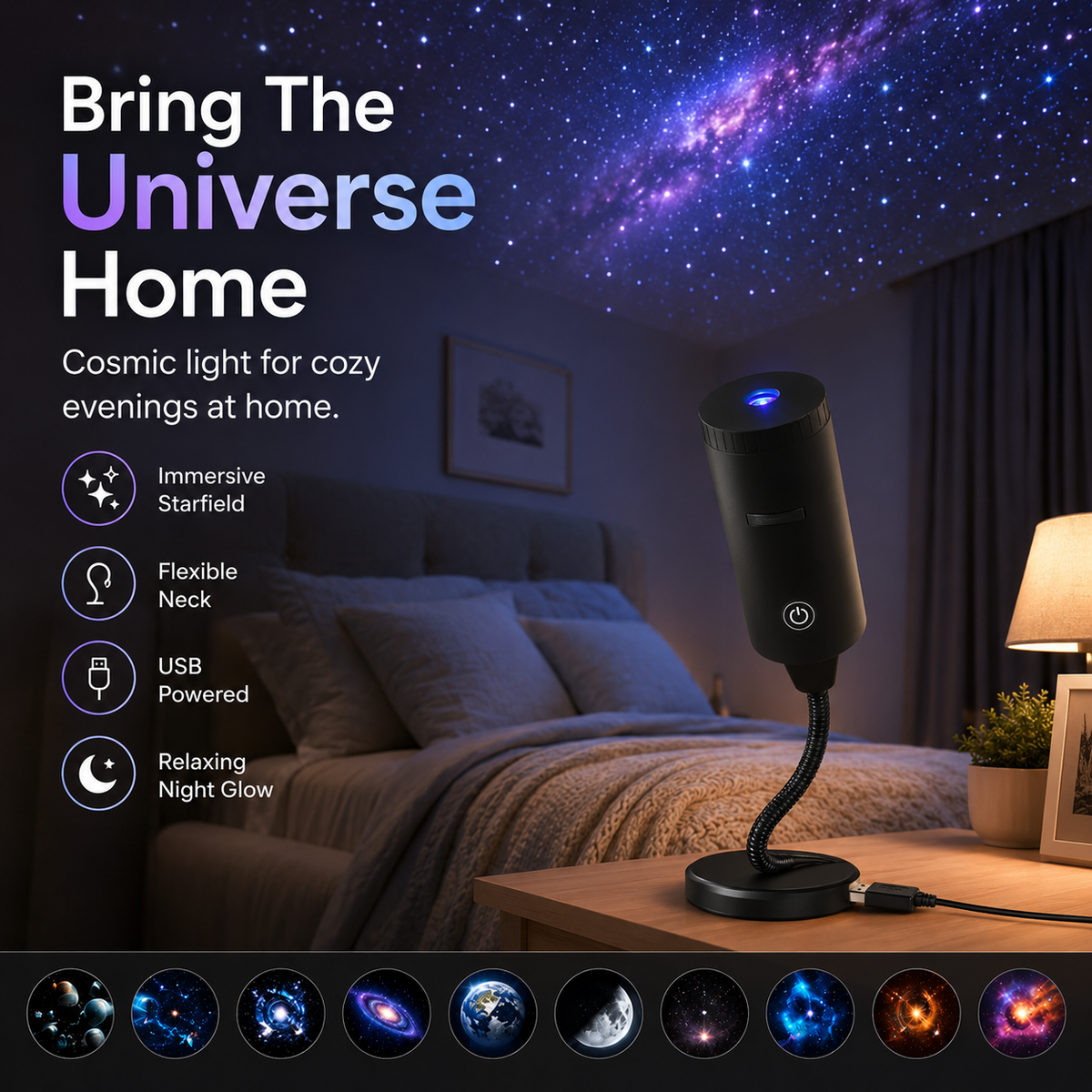 🎄✨ Plug & Play HD Holiday Projector – Christmas, Halloween & Faith Scenes