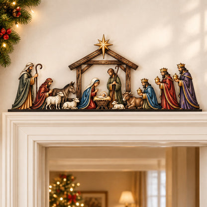 ⭐ Nativity Scene Door Topper – Meaningful Christmas Doorway Decor ✝️