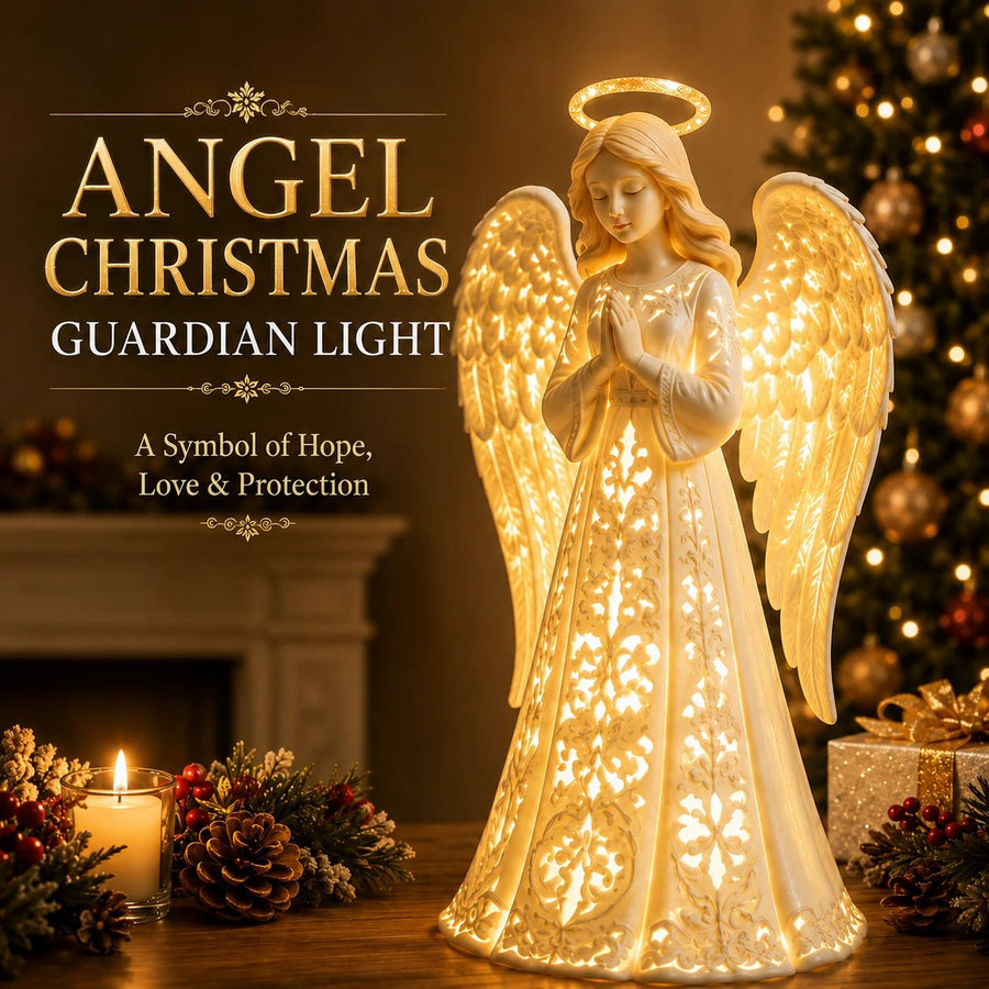 ✨ Praying Angel Light Ornament – A Glowing Symbol of Hope, Love & Protection 🤍