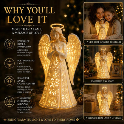 ✨ Praying Angel Light Ornament – A Glowing Symbol of Hope, Love & Protection 🤍
