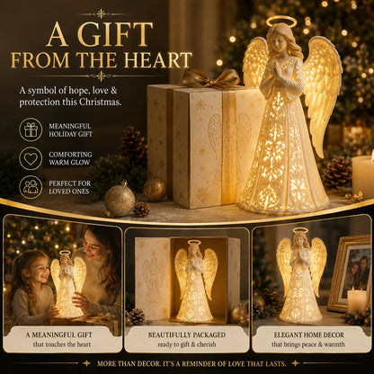 ✨ Praying Angel Light Ornament – A Glowing Symbol of Hope, Love & Protection 🤍
