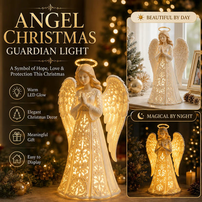 ✨ Praying Angel Light Ornament – A Glowing Symbol of Hope, Love & Protection 🤍