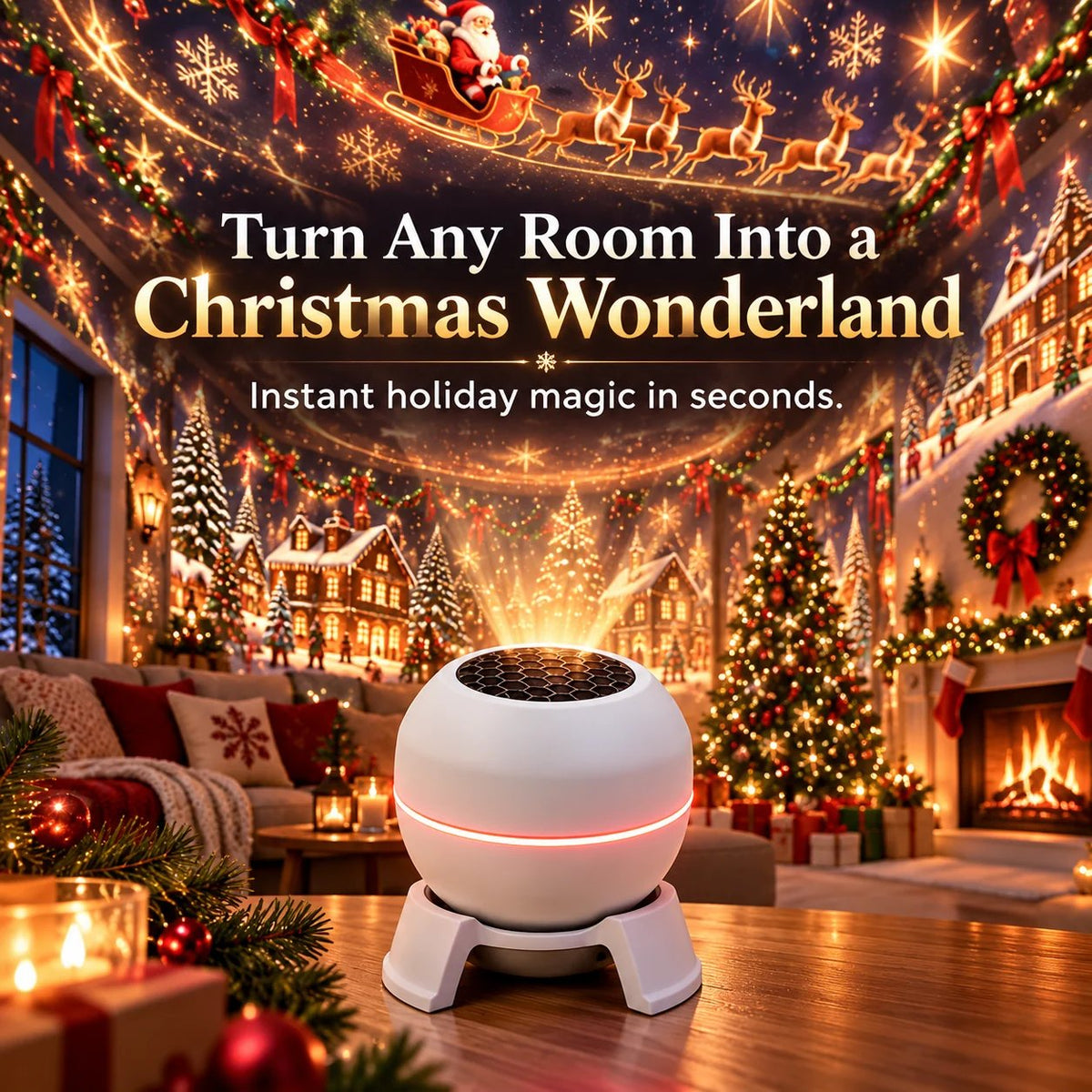 🎄✨ Turn Any Room Into a Christmas Wonderland – Festive Projection Night Light 🌟
