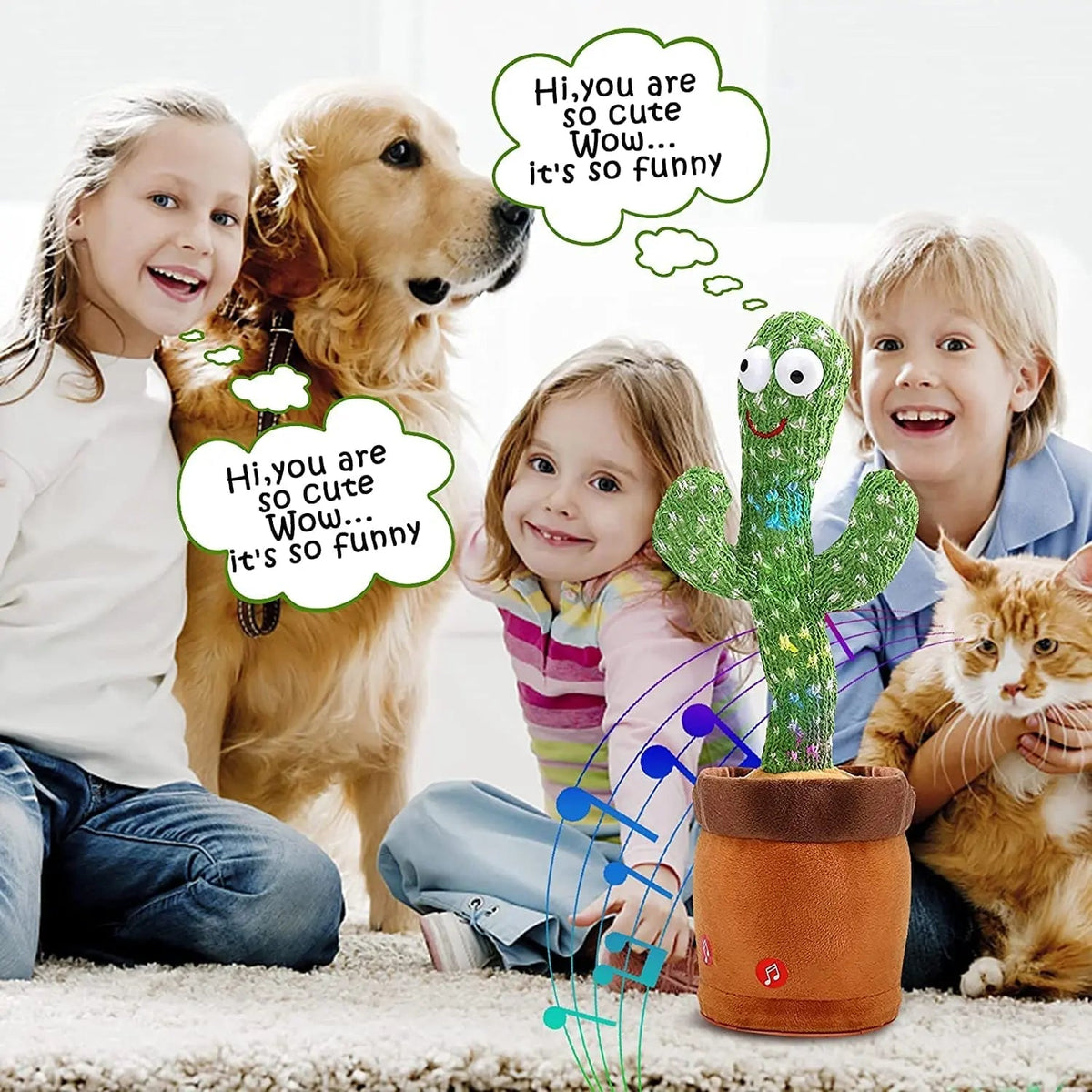 ✨ VIRAL FAVORITE – 50% OFF Today | Rechargeable Dancing Talking Cactus Toy | Singing, Mimicking & LED Light-Up Fun for All Ages
