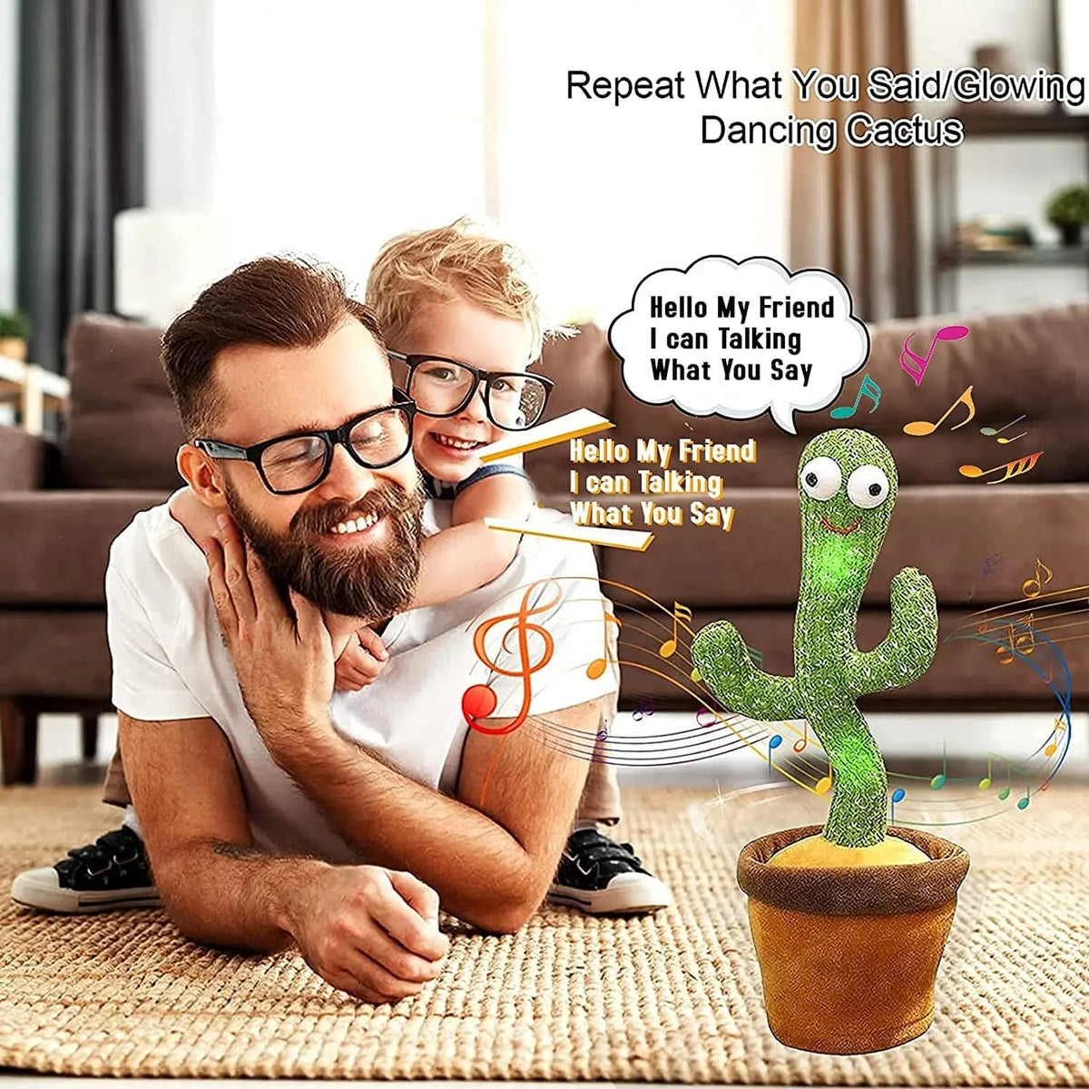 ✨ VIRAL FAVORITE – 50% OFF Today | Rechargeable Dancing Talking Cactus Toy | Singing, Mimicking & LED Light-Up Fun for All Ages