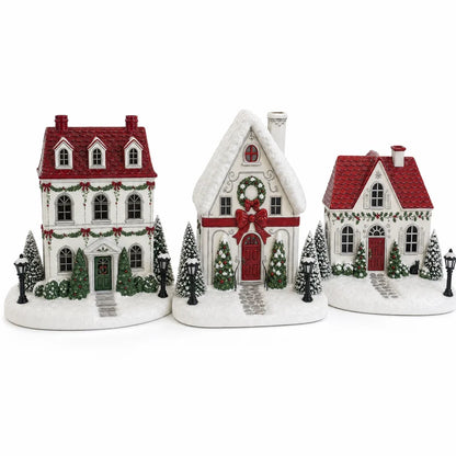 🎄✨ Christmas Cottage Aroma Diffuser – Glowing Holiday Village House with Chimney Mist & Cozy LED Lights 🏠