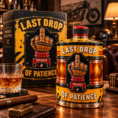 🛢️Last Drop of Patience Oil Drum Whiskey Decanter