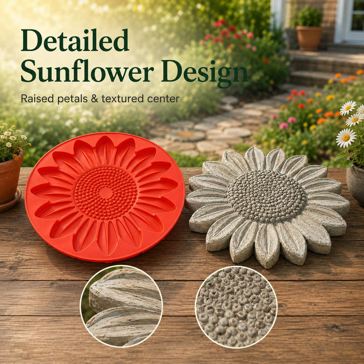 🌻 Reusable Animal-Themed Garden Art Mold – DIY Concrete Stepping Stone & Outdoor Decor ✨