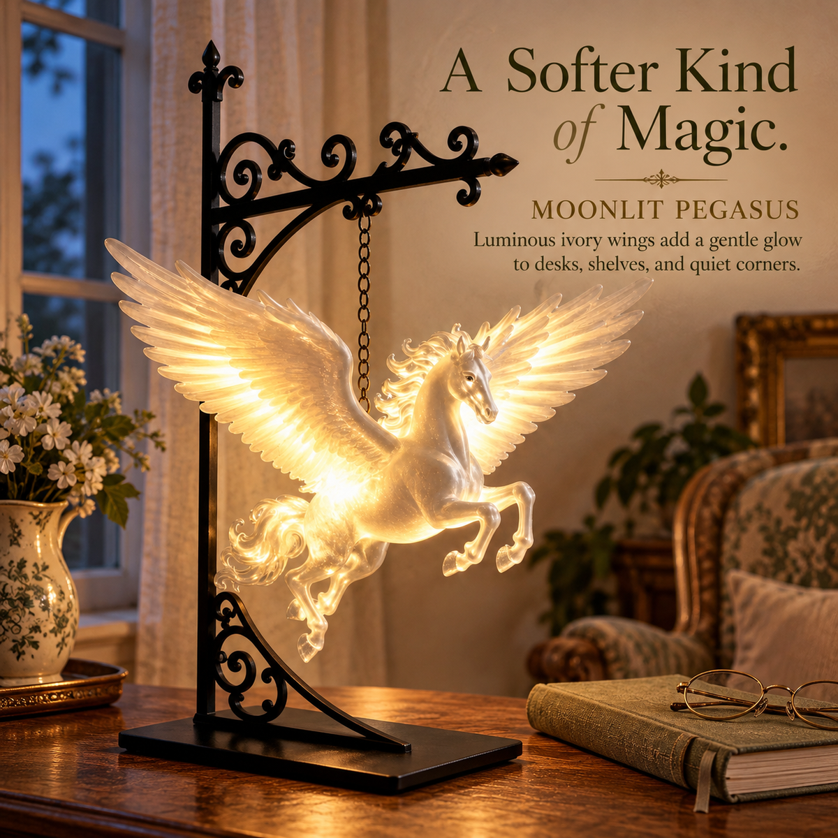 Mythic Lanterns — Glowing Creature Bookshelf Lamp
