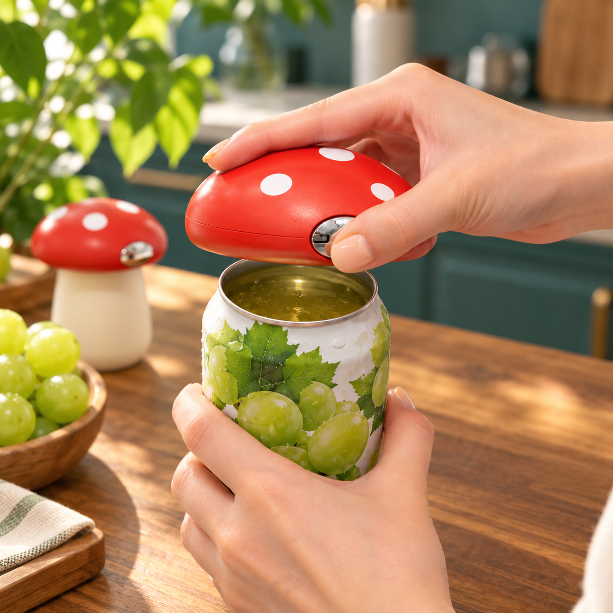 🍄 Magnetic Mushroom Bottle Opener – 3-in-1 Cap Remover & Can Opener Kitchen Gadget