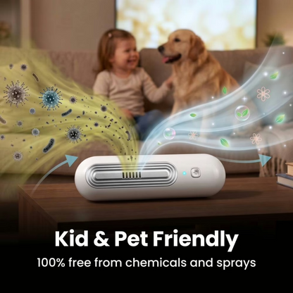 OzoFreshen supplier family and pet marketing illustration