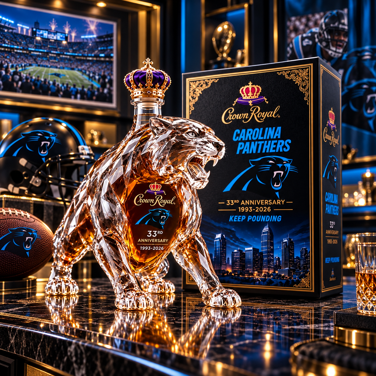 🐆 33rd Anniversary Panther Whiskey Decanter – 1993–2026 Commemorative Edition