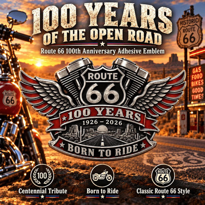 🛣️ Route 66 100th Anniversary 3D Emblem | 1926–2026
