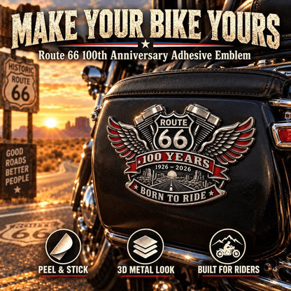 🛣️ Route 66 100th Anniversary 3D Emblem | 1926–2026