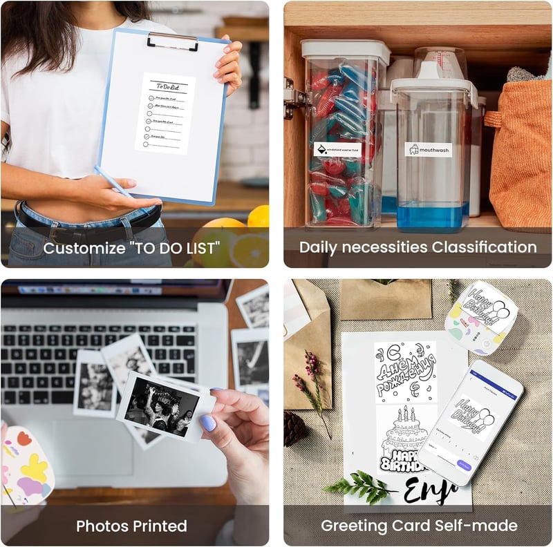 🖨️ Mini Portable Thermal Printer - Inkless Bluetooth Sticker Maker