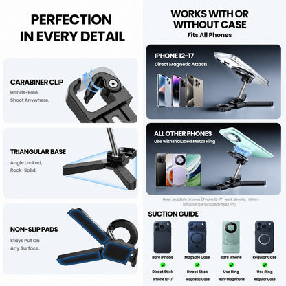360° Magnetic Phone Holder – Foldable, Adjustable & Hands-Free