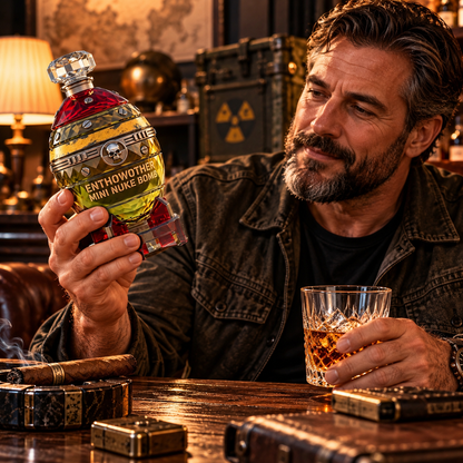 💣️Handcrafted Nuclear Bomb-Shaped Crystal Whiskey Decanter