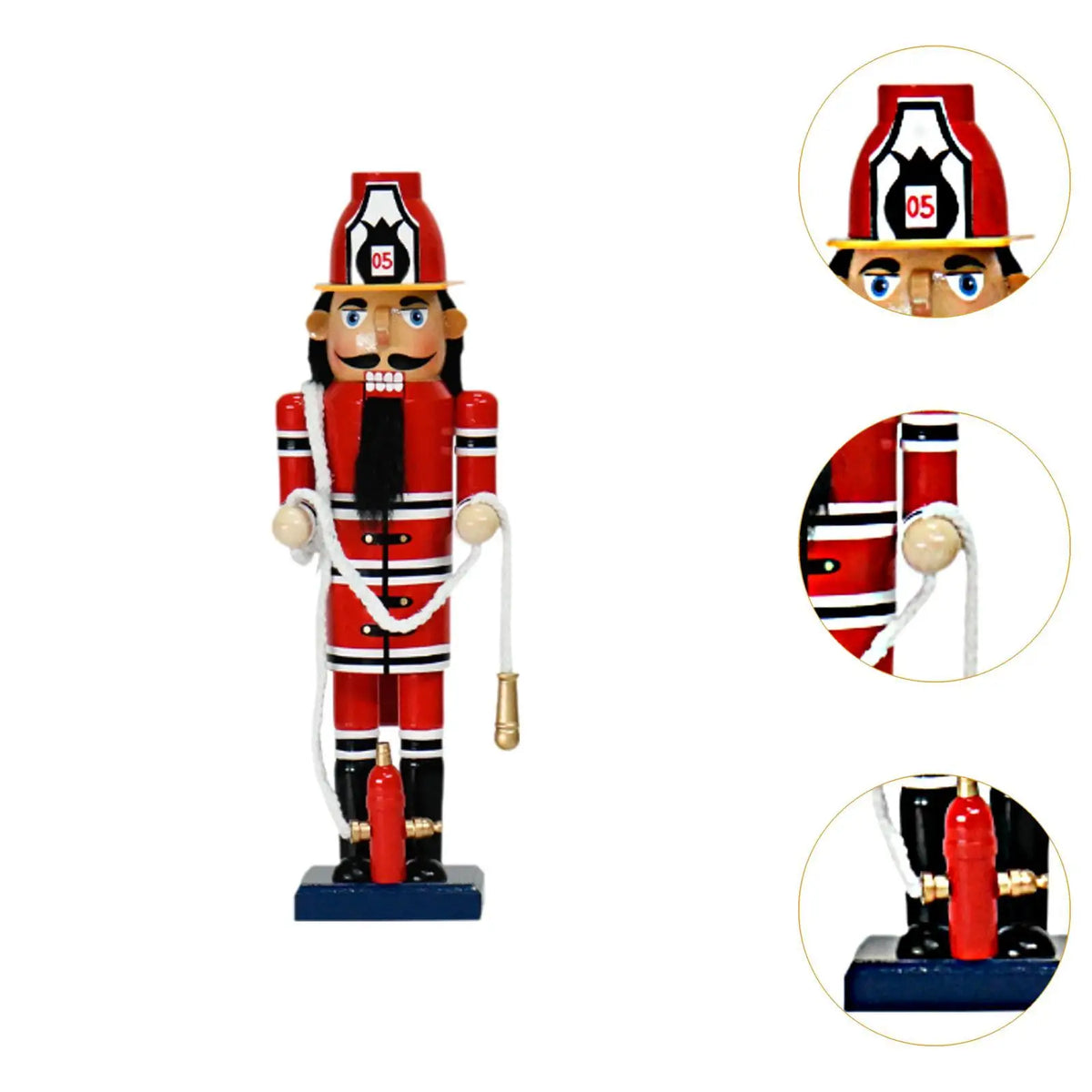 Firefighter Nutcracker - Christmas Wooden Soldier Decor - Firerescuetm LLC