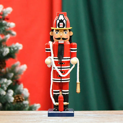 Firefighter Nutcracker - Christmas Wooden Soldier Decor - Firerescuetm LLC