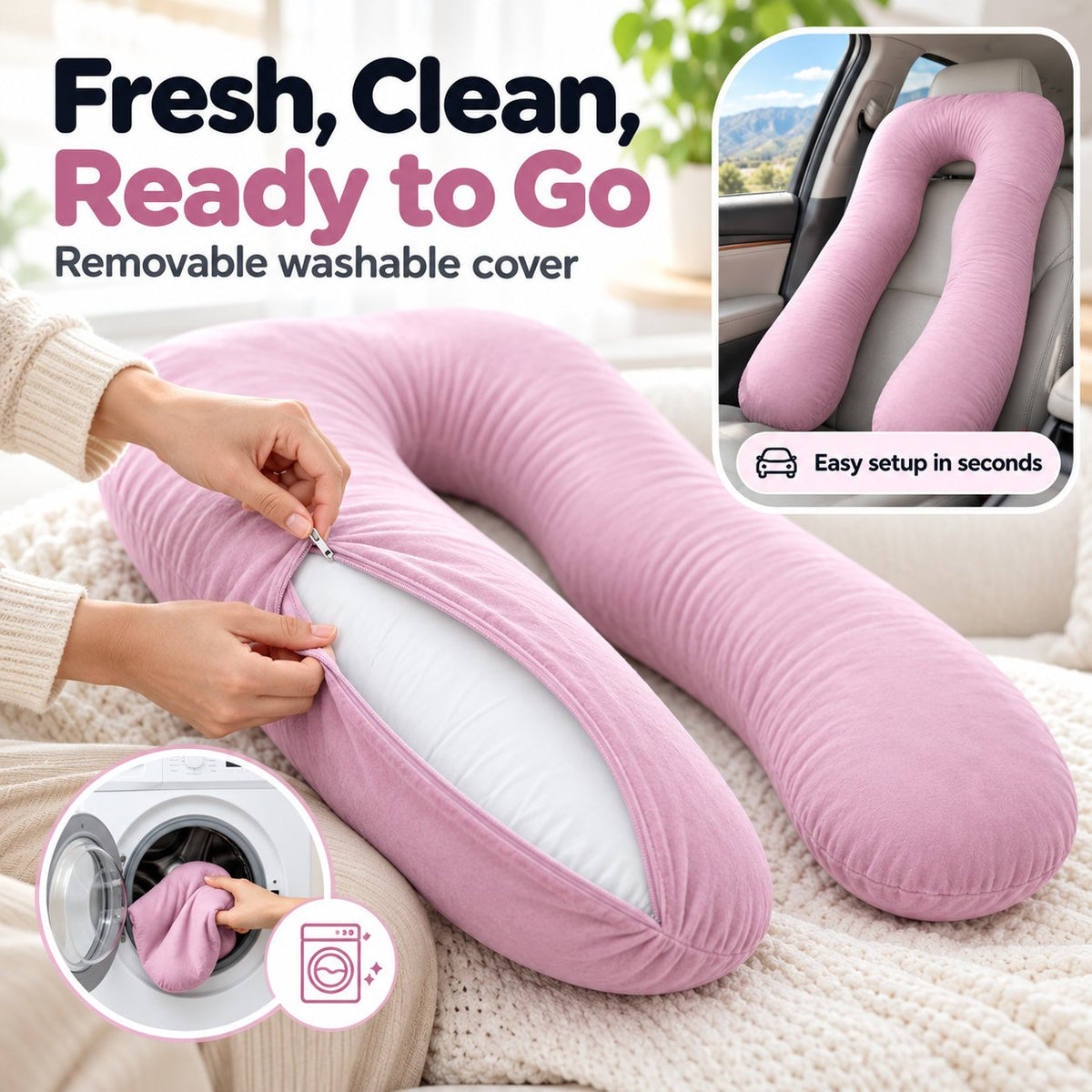 U-Shape Full Body Car Pillow 🚗💤