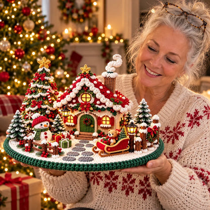 Crochet Christmas Chalet Winter Village Pattern - Amigurumi
