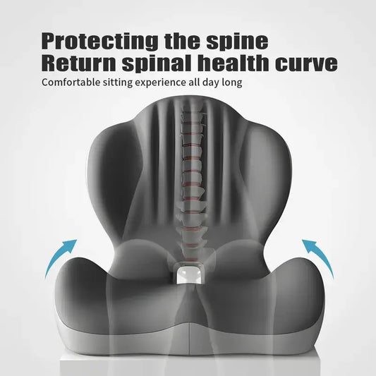 Ergonomic Memory Foam Seat Cushion with Lumbar & Back