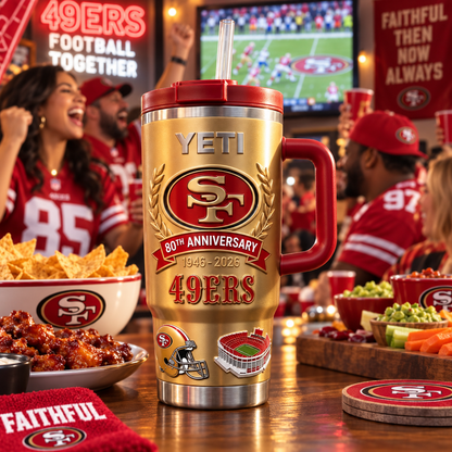 ❤️💛 Faithful Red & Gold 80th Anniversary (1946-2026) Tumbler