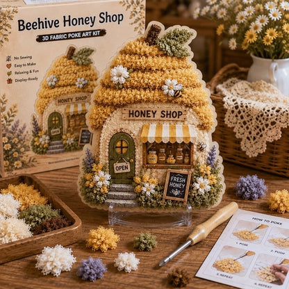 🏡🧵 3D Fabric Poke Art Cottage Kit – Create Your Own Cozy Cottage Decor ✨