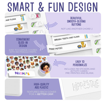 🧲 Kids Visual Routine & Chore Chart – Sliding Checklist with 120 Task Cards