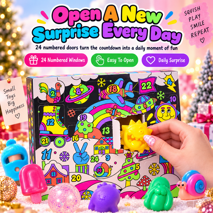 🎁 24-Day Squishy Advent Calendar – 24 Mini Fidget Surprises for Christmas