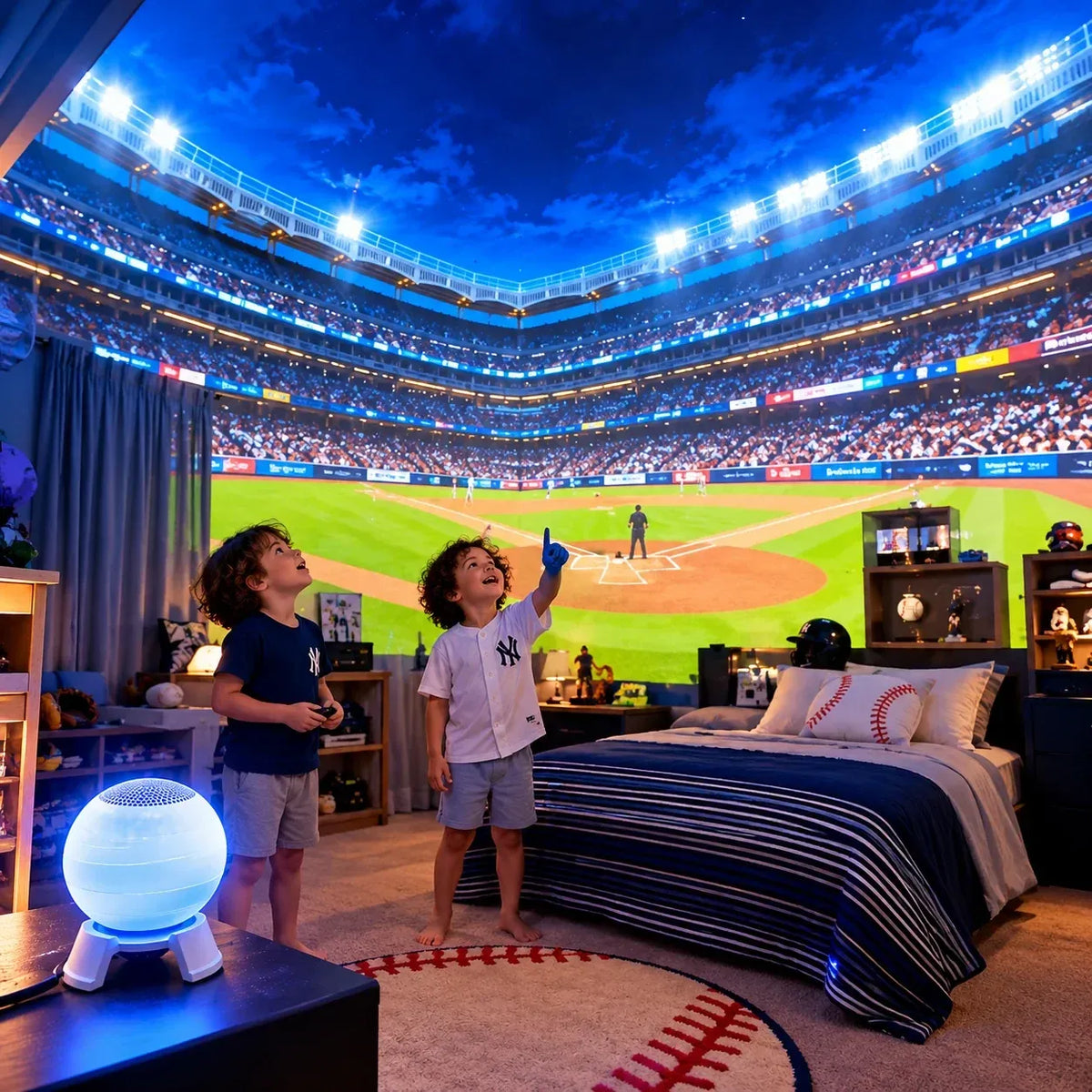 🏆⚾ Baseball Stadium 5D Projection Light – Transform Any Room Into Game Day