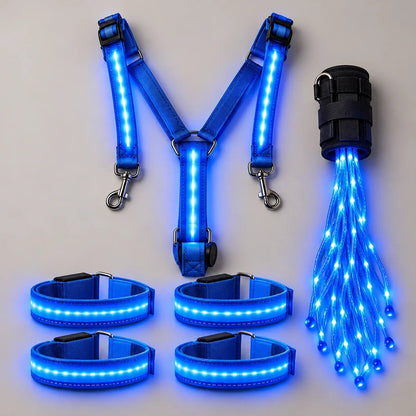 🐎Horse LED Night Glow Protection Gear 6-Piece Full Set