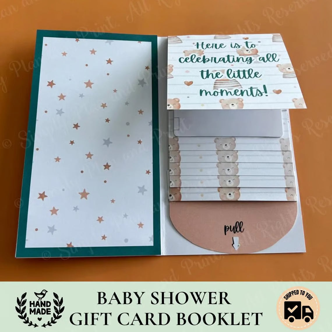 🎄 50% OFF – 4PCS Waterfall Christmas Gift Card Booklet | Fun Pull-Out Surprise 🎁✨