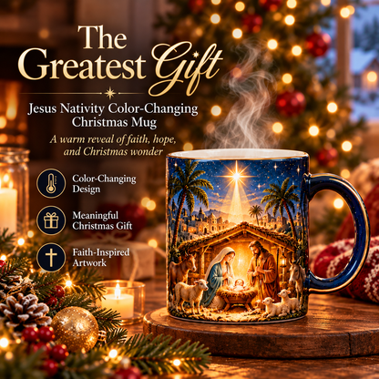 ✝️✨Nativity Scene Heat-Sensitive Mug | Christian Christmas Gift🎁