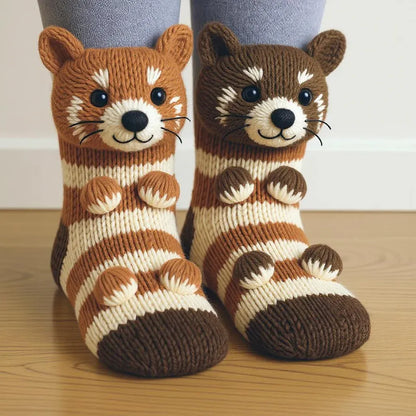 💝 Cozy 3D Knit Spirit Animal Socks – Show Your Personality in Comfort 🧦