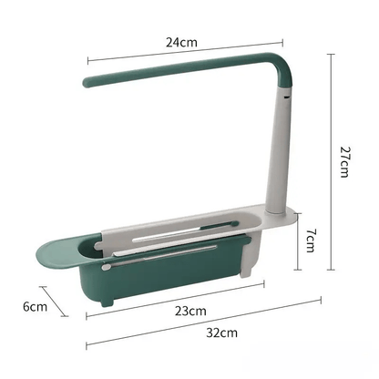 🔥 50% OFF Today! Telescopic Sink Storage Rack — Organize Your Sink in Seconds ✨
