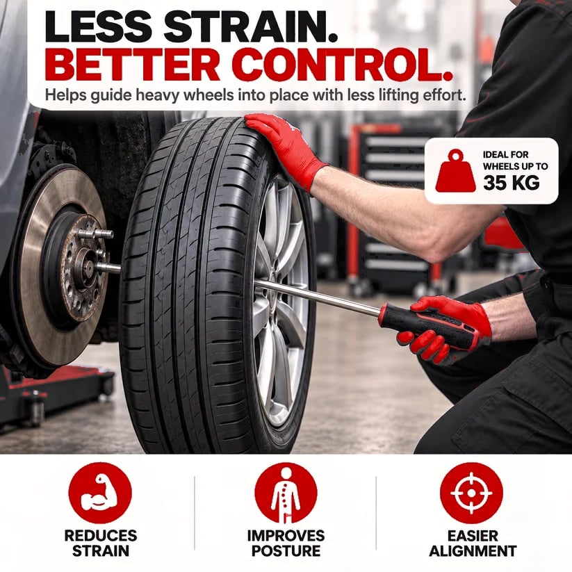 🔧 Heavy-Duty Wheel Fitting Tool – Hub Alignment & Tire Mounting Assistant