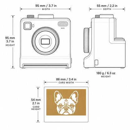 3D Printed Latte Art Camera + 4 Stencil Set