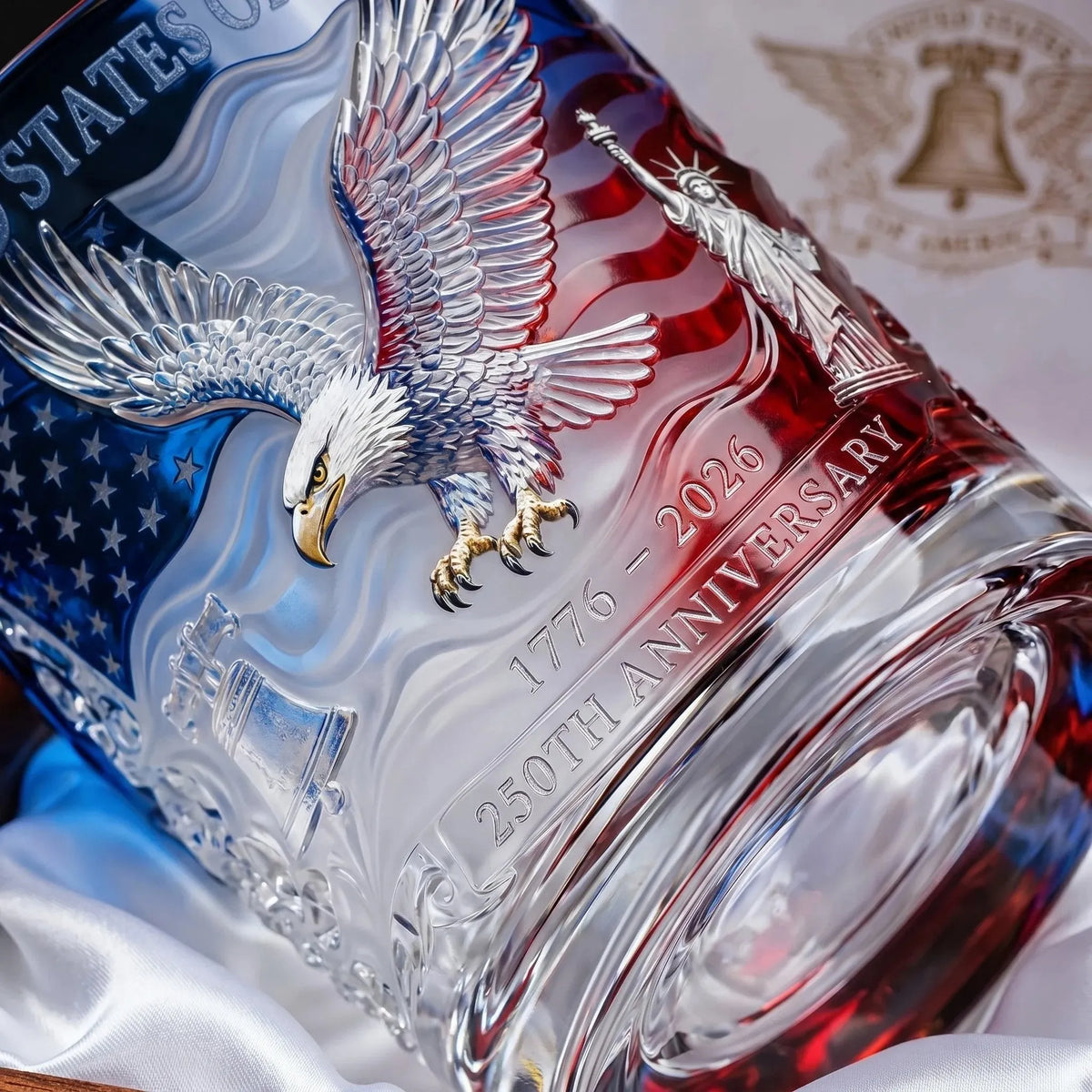 🇺🇸 USA 250th Anniversary Commemorative Glass – 1776–2026 Limited Edition ✨