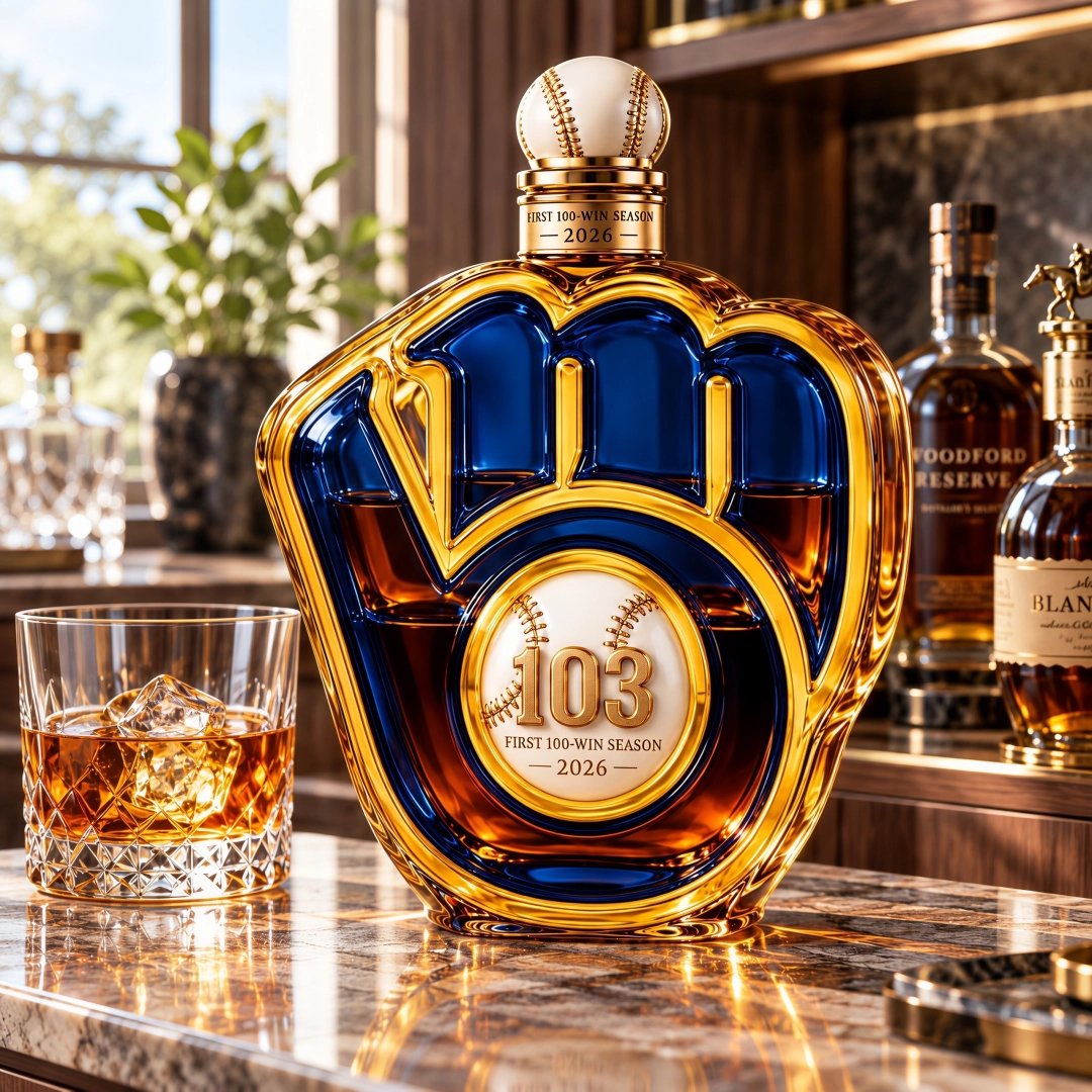 ⚾ Brewers 103-Win Season Commemorative Whiskey Bottle