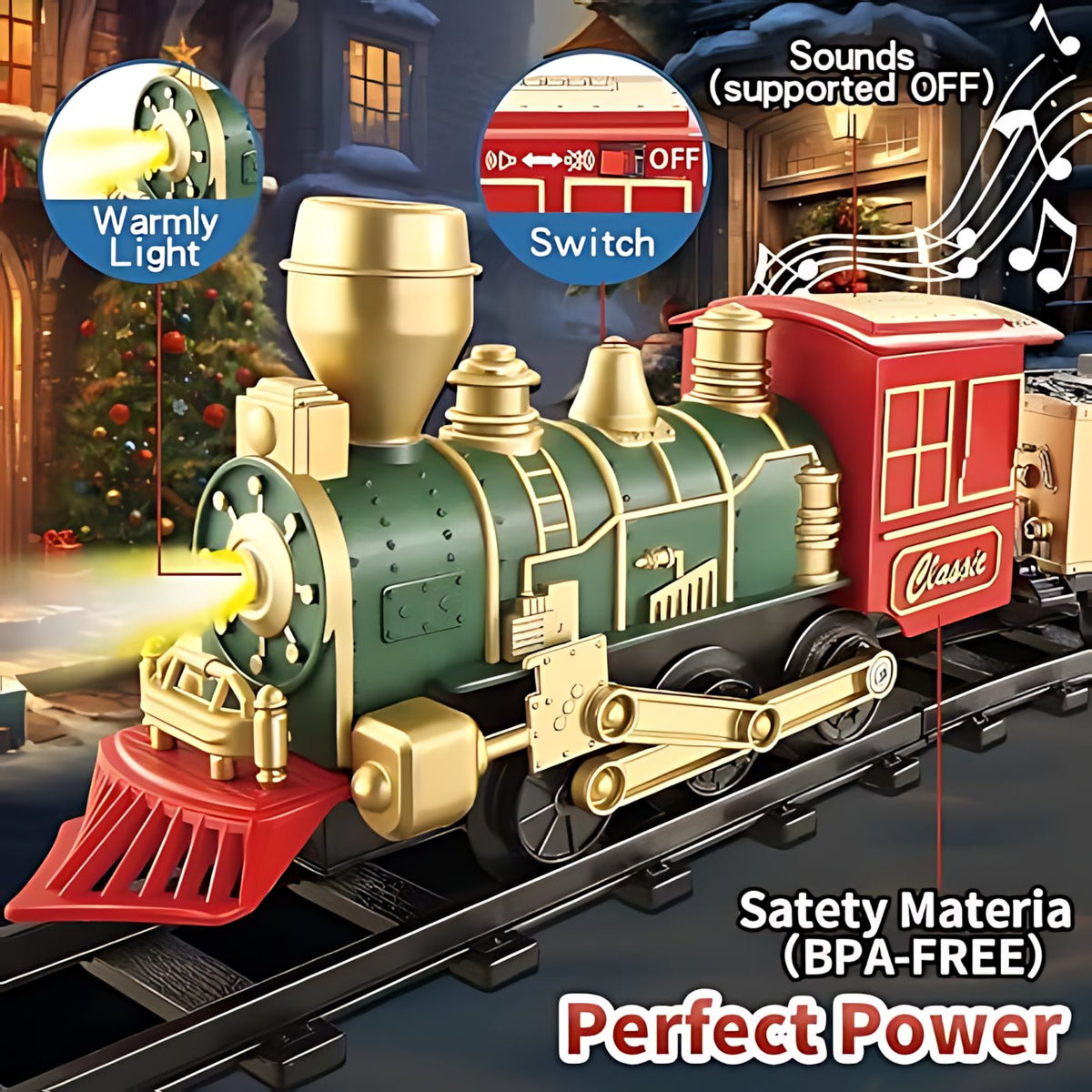 Complete 53' Toy Train Set - Perfect Holiday Gift for Ages 3-8 🎁